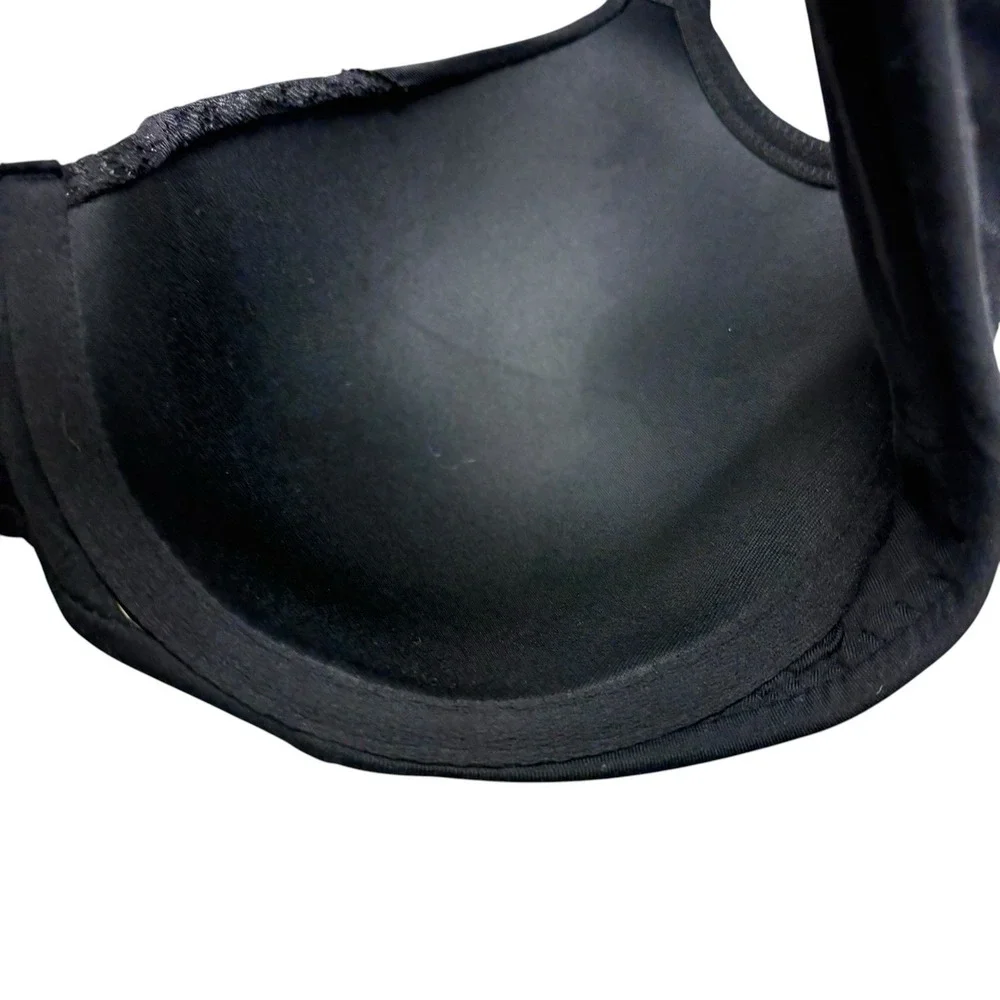 Soma Womens Bra 38DD Black Embraceable Full Coverage Lace Trim Underwire